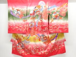 毬に花鳥模様子供着物